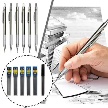 1 Buc 0.5/0.7/0.9/1.3/2.0 mm Metal Creion Mecanic Creion Mecanic Nu Rupt Creion Și Creion Automat Buna Mobile Ea D9G1