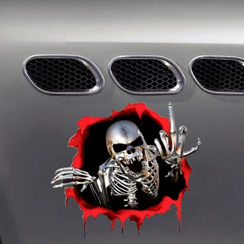 1 buc Universal animal de COMPANIE Scheletul Craniului cu masini 3D Motocicleta de Autocolante Laterale, Emblema, Insigna Decorative Autocolante Auto Exterioare Accesorii
