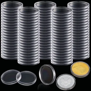 100buc 30mm Clar Monedă Capsulă Suport Cutie de Depozitare de Caz Pentru Moneda Medalie de Colectie Cutie Caz Capsule de Protecție Cutii Container