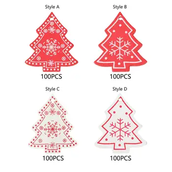 100buc Crăciun din Lemn DIY Pandantive Agățat Ornamente pentru Curte Windows Home