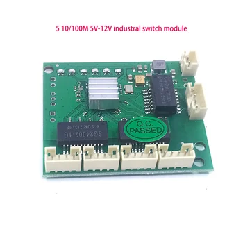 100M switch Unmanaged 5port 10/100M Ethernet industriale modul comutator Ethernet Placa de baza PCBA bord OEM Auto-sensing Porturi