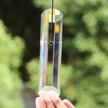 150mm Fâșii Lungi Clare de Sticlă Fațete Prisma Secțiune Transversală Găuri de Cristal Pandantiv de Iluminat Candelabru Legăna Parte Suncatcher Decor