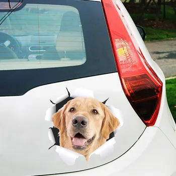 1buc 3D Stereo Animal Autocolant Auto Creativ Pisică Câine Mașină Windows Perete Frigider Toaletă Jurnal Album Drăguț Decalcomanii Auto Auto Ornament