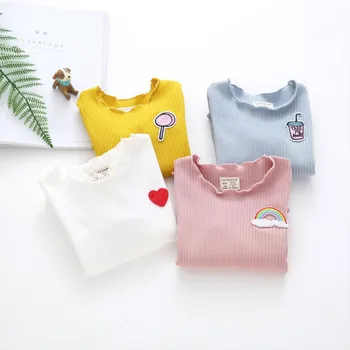 2021 Toamna Iarna Cald Fata de Copil se Ingroase tricou Copii cu Maneca Lunga T-Shirt, Tricouri Topuri Fierbinte de Vânzare