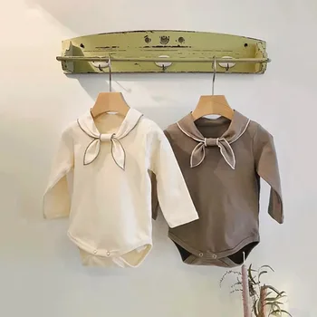 2023-coreean pentru Copii Îmbrăcăminte Copil Arc Eșarfă Guler Trusou Copil de Primăvară Romper Baby Vladan Primăvară