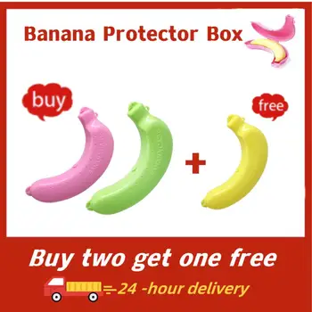 2023 Din Plastic Banana Protector Recipient Cutie Titularul Caz De Alimente Masa De Prânz Fructe Cutie De Depozitare Pentru OutdoorTravel Acasă Drăguț Banana Caz