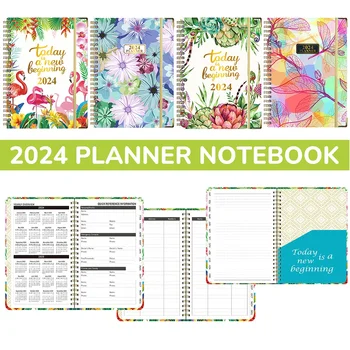 2024 Engleză Notebook A5 Planificator Bobina Notebook Agenda Jurnal Notepad Papetărie, Rechizite De Birou