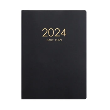 2024 Plan Notebook Calendar Îngroșat De Zi Cu Zi Plan De Notebook-Uri Săptămânale Caiet De Birou Rechizite Școlare