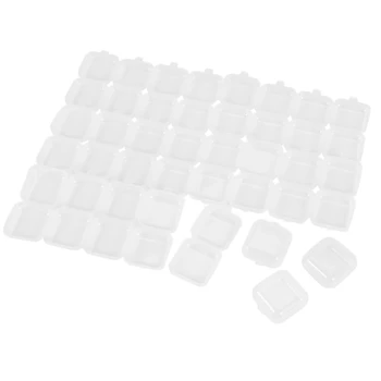 24buc Mici Clar Margele din Plastic Containere de Depozitare Cutie cu Capac Rabatabil pentru Depozitarea de Obiecte Mici Meserii Hardware