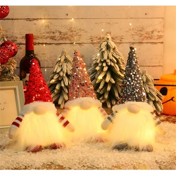 30cm Crăciun Doll Elf Pitic Cu Lumini LED-uri de Crăciun Decor Pentru Acasă de Crăciun de Anul Nou Cadouri pentru Copii en-Gros
