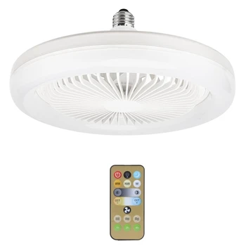 30W Ventilator de Tavan Cu Lumini Integrate E27 de la Distanță Iluminat de Tavan Dormitor Living Control Comutator Lampa Acasă