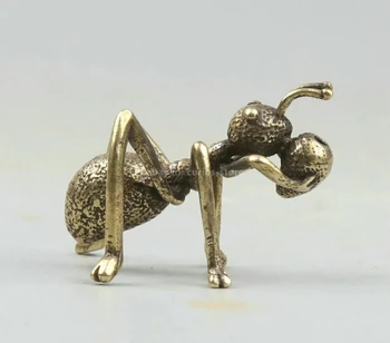 44MM Colecție de Curiozități Chineză Bronz Simpatic Animal de Furnică MaYi Statuie