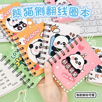 4buc Kawaii Panda Dolofan Desene animate A7 Bobina Notebook 80 de Pagini de Buzunar Notepad Birou Școală să Învețe Consumabile Mini Kawaii Jurnal Jurnal