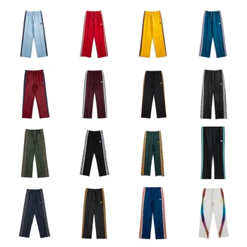 Ace de Brodat Fluture Pantaloni de cea Mai buna Calitate Side Stripe pantaloni de Trening 1:1 Vrac Moda Barbati Femei AWGE Pantaloni