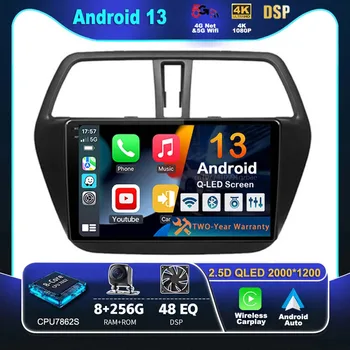 Android 13 Carplay Auto Pentru Suzuki SX4 S-Cross 2014 2015 2016 2017 Radio Auto Player stereo Multimedia Navigare BT 4G WIFI DSP