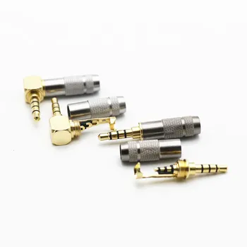 Angitu 1 buc Placat cu Aur de 3.5 mm, 4 Poli Stereo TRRS de sex Masculin de Reparare Jack pentru Căști de Sudură Dop de Metal Audio DIY Conector