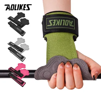 AOLIKES Sport Mănuși de Pull-up-uri de Ridicare de Gimnastică Crossfit Antiderapante Greutate Putere Centura Împachetări Sprijini Palma de Protecție Pad Puterea