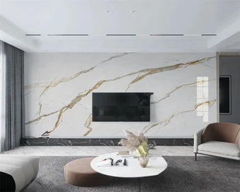 beibehang Personalizate noi moderne dormitor living pește maw aur jazz marmură albă TV tapet de fundal papier peint