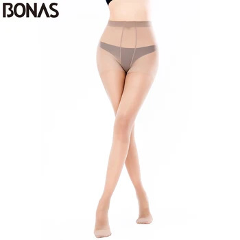 BONAS 30D Sexy Nailon Chilot Pentru Fete de Vară Stil de Moda Solid Slim Colanti Femei Elasticitatea Poliester Timp Ciorapi fără Sudură