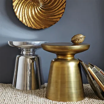 Bronz Metal Nordic Rotund Partea de Masă Moderne pentru Living Home Living mesas de jantar mobilier
GY50GP