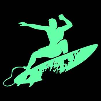 Băiatul Dormitor Decor de Perete Strălucire în Întuneric Surfing Autocolant Bucătărie Usa de Frigider, Mobilier de Laptop caroserie Fereastra de Vinil Sport Decal