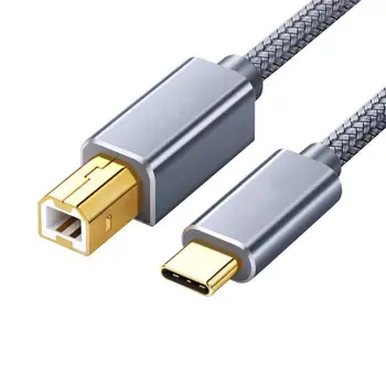 C La USB B 2.0 Cablu de Imprimantă Împletite Printer Scanner pentru Epson HP Fratele MacBook MIDI Controlle Cablu