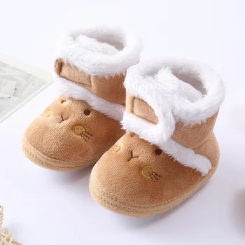 Cald iarna Nou-născut Copilul Cizme de 1 An copilul Fete Baieti Pantofi cu Talpă Moale de Blană Cizme de Zapada 0-18M Pantofi Fete de Articole pentru Copii