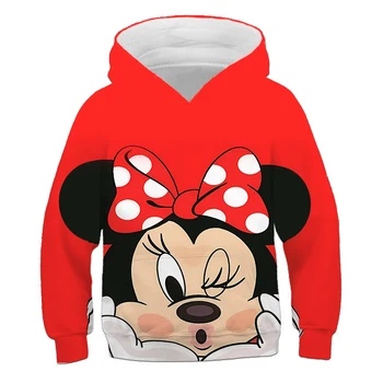 Copii Frumos Red Top Mickey Mouse Model Fata Hanorace Scurtă Versatil Băieți cu mâneci Lungi de Primavara Toamna pentru Copii Sport