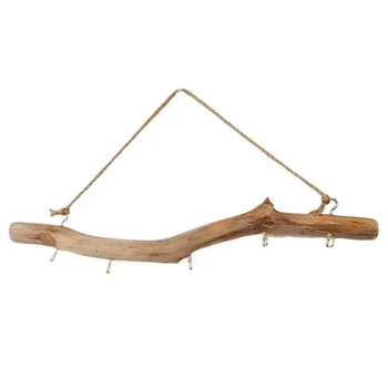 Cârlig de lemn Driftwood Cârlig Decor de Epocă Consumabile Ușor de Utilizat Ramură Hanger Suport pentru Intrare Mic Element de Dulap