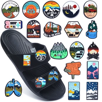Călătorie peisaj Serie Croc Farmece Pantofi Decoratiuni pentru Saboți Sandale Brățări Accesorii pentru Femei Barbati Cadouri de Partid