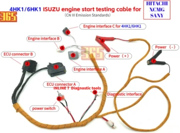 de Înaltă Calitate Isuzu Starter de Testare Cablu 4UK1 6HK1 Cablaj