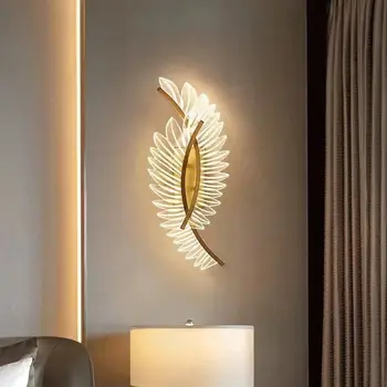 Dormitor Iluminat cu LED-uri Lumini de Perete pentru Casa Living Modern Interior Decor de Perete Aripi de Aur de Design Umbra Tranșee Lampa de Prindere