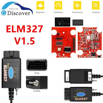 ELM327 V1.5 PIC18F25K80 FTDI CH340 Cu Comutator USB HS MS POATE FORScan Pentru Ford Cititor de coduri OBD2 de Diagnosticare Auto Scanner Instrument de Auto