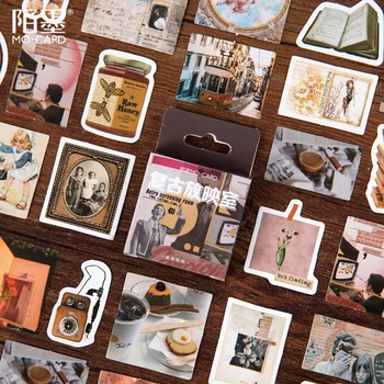Film De Epocă Jurnal Foto Autocolante Mini Retro Lucruri Design Card De Jurnal Decorative Papetărie, Hobby Craft Supplies
