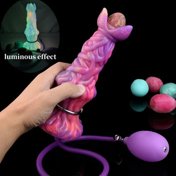 Glow în Întuneric Vestibular Jucarii Sexuale Ou Producător Anal Prize de sex Masculin și de sex Feminin Masturbatori Vaginal Masaj Dilatarea Adult Sex Toy