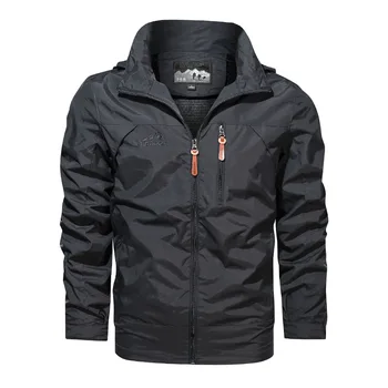 haine sport casual culoare solidă vânt impermeabil jacheta jacheta de iarna rid-rezistent, respirabil si rezistent la uzura.