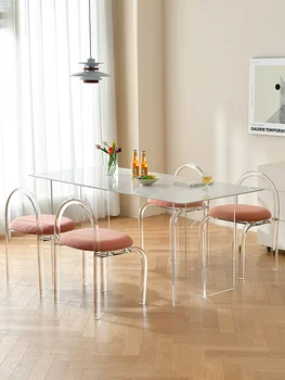 Hibiscus hibiscus moderne de uz casnic simple acrilice masă și scaun combinație plutitoare transparent de masa