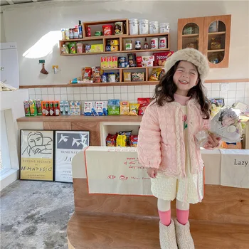Imbracaminte copii 2022 Toamnă Iarnă Stil coreean Fata Dulce Jacheta cu Vesta de Catifea Rochie Maiou Princess Set de Trei Piese