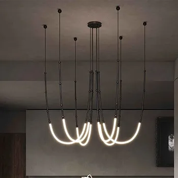 Leda Candelabru italian linie neagră designer de lumina corpului de iluminat suspendu Pentru Sufragerie Camera de zi de Decorare scării de iluminat