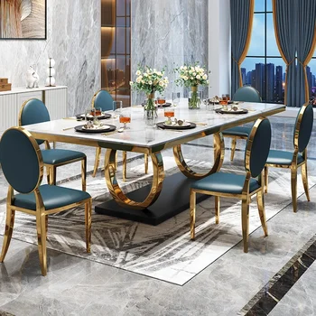 Marmura masă simplu și modern de lux masă Nordic acasă rock bord club masă și scaun