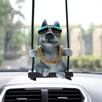 Masina Drăguț Pandantiv Cadouri De Desene Animate Pug Câine Agățat Pandantiv Bulldog Model Auto Interior Ornamente