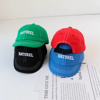 Moda Baieti Din Bumbac Scrisoare Broderie Sepci De Baseball Pălării De Soare Pentru Copii Pălărie