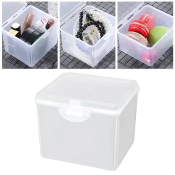Multi-scop Cutie de Depozitare din Plastic de Formă Dreptunghiulară cutie de Depozitare cu Capac Clar Lucru Mic Container Depozitare Bijuterii Bentita
