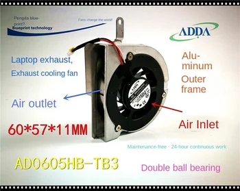 Mut AD0605HB-TB3 6cm 5V Notebook Turbina Rulment Ventilator de Răcire