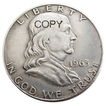 NE 1963 P/D Franklin Jumătate de Dolar de Argint Placat cu Copia Monede