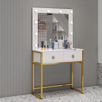 Negru de Depozitare Masa de toaleta Lumina Multifuncțional de Moda de Lux, Masa de toaleta Sticlă tocador de maquillaje Acasă Mobilier HY
