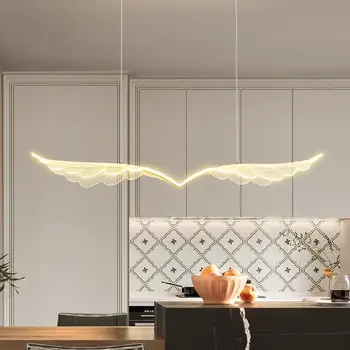 Nordic Moderne, Creative, de Aur Aripi de Înger Candelabre de Lux Art Decor Acasă Lampă cu Led-uri pentru Masa de Studiu Pandantiv de Iluminat