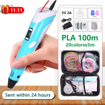 Pen 3D 3D Pentru Copii Cu 20/30 Culori PLA cu Incandescență ,Imprimare 3D Pen, 3D Jucării Creative Cadouri pentru Copii Cu Sac Portabil