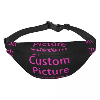 Personalizate Foto Personalizate Logo-ul borseta Femei Barbati Personalizate DIY Imprimare Sling Crossbody Sac de Talie pentru Telefon care Rulează Punga cu Bani