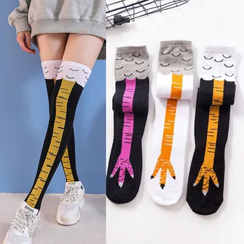 Pui Laba Ciorapi Femei de Primavara Toamna Iarna Peste genunchi Presiune Subțiri Lungi Picior Ciorapi de Mijloc Fete de Liceu Șosete Amuzante
